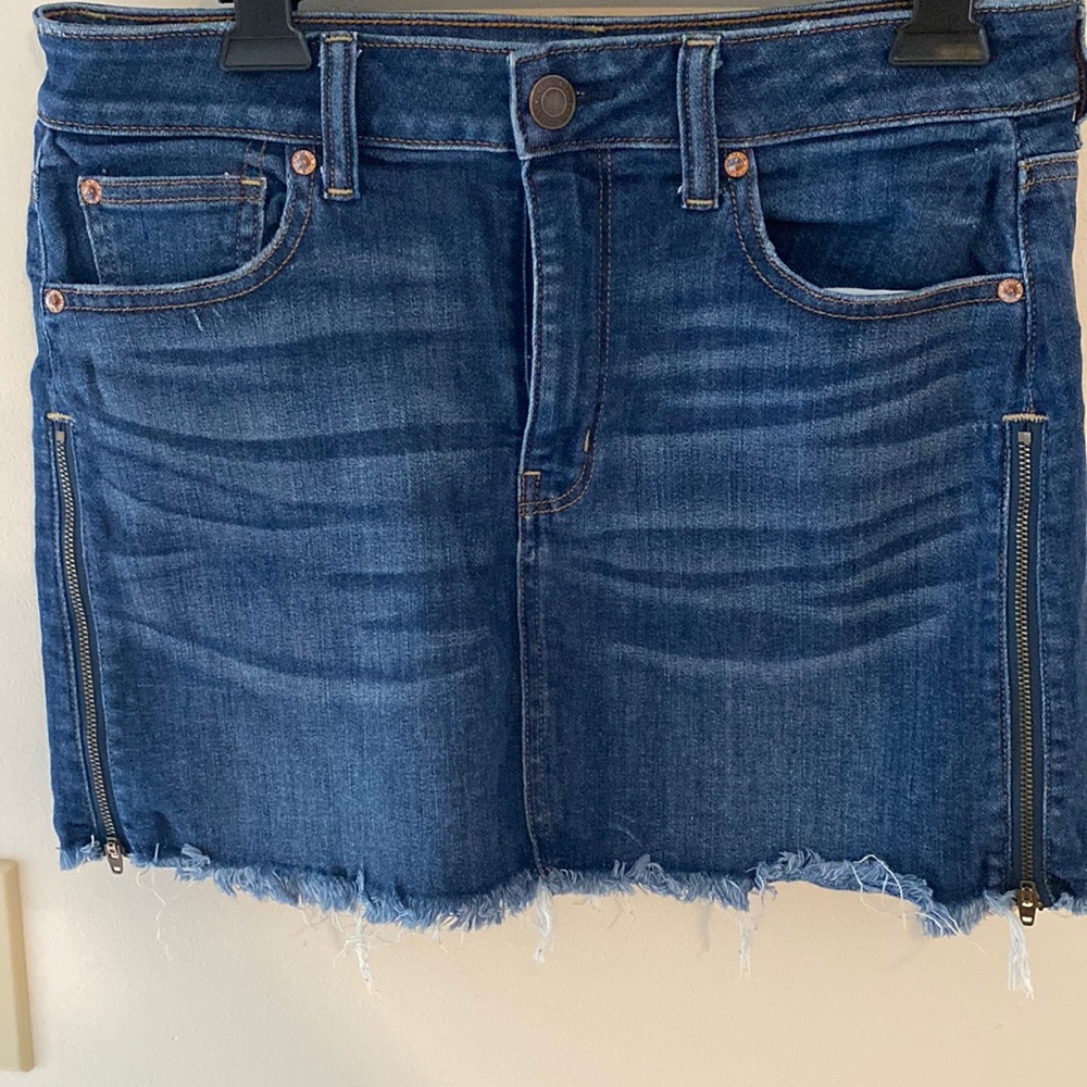American Eagle High Rise Denim Skirt